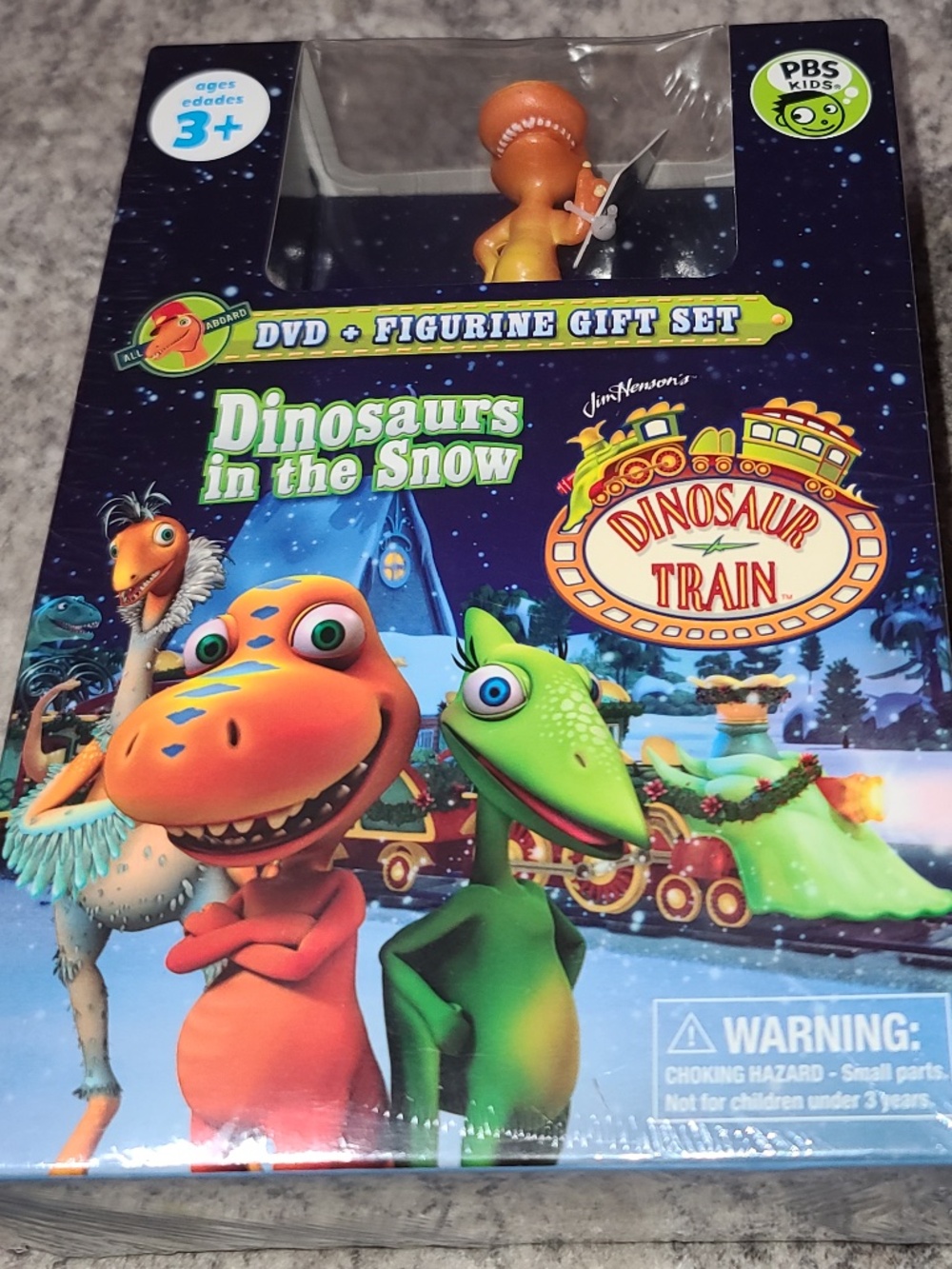 Dinosaur Train: Dinosaurs in the Snow (PBS DVD + figurine toy, 2014) NEW, sealed